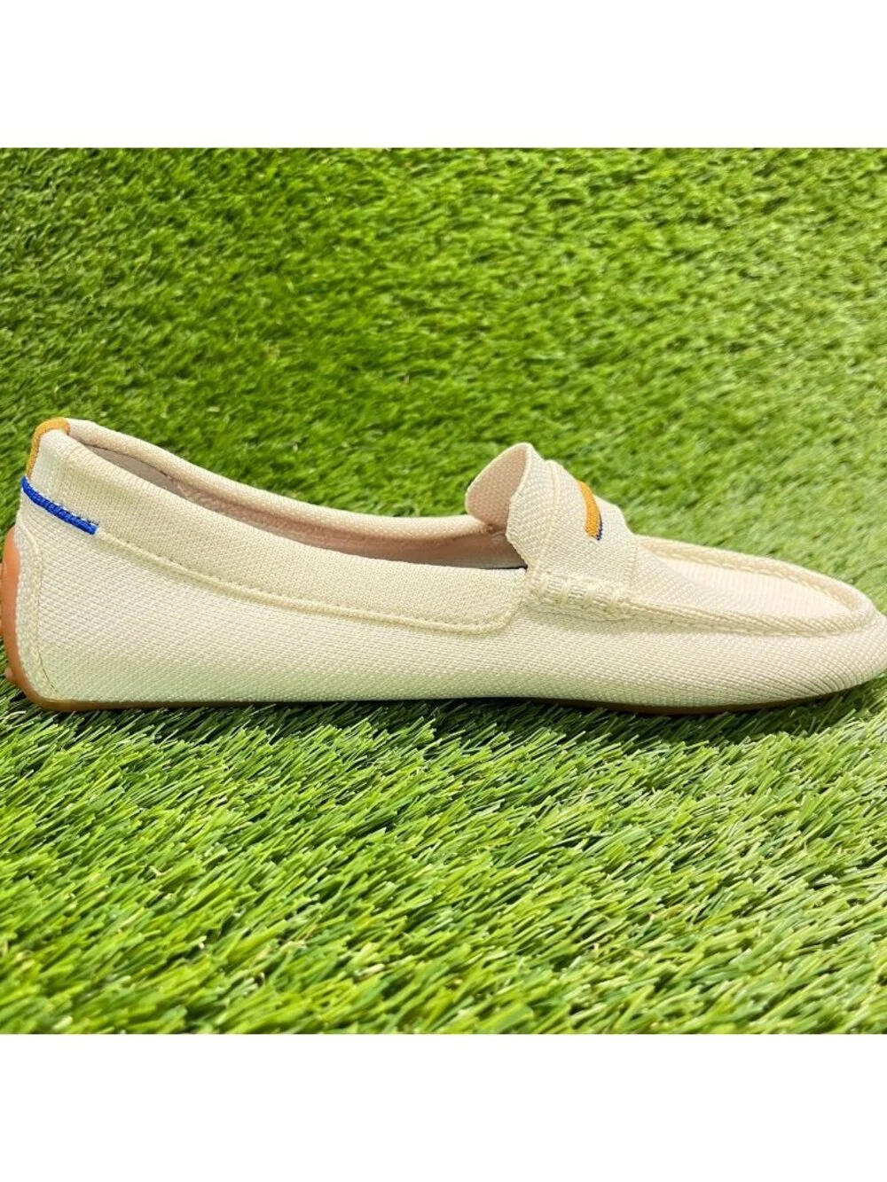 Rothy's The Driver Womens Size 7.5 Beige Casual Walking Slip-On Loafers Shoes